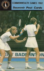 Nora Perry Jane Webster Tennis 1982 Commonwealth Games Postcard