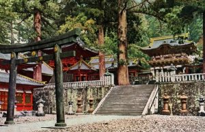 1930s Yomeimon Of Nikko Temple Near Kanaya Hotel Vintage Japanese Postcard F62