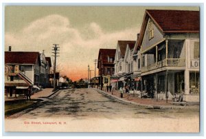 c1905 Elm Street Exterior View Building Lakeport New Hampshire Vintage Postcard