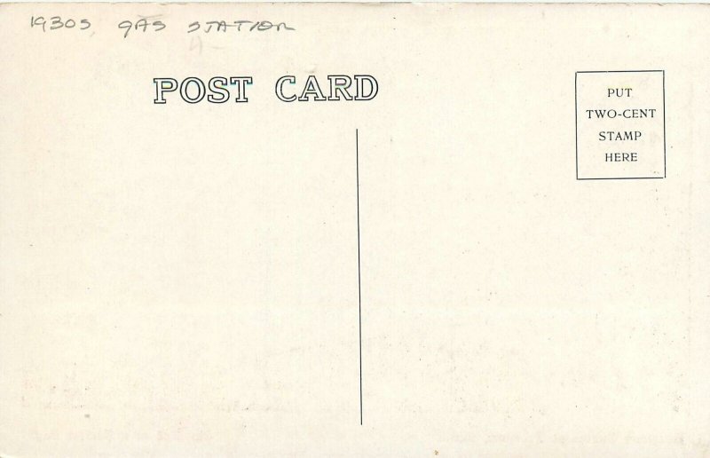 Postcard Maine Freeport Roseland Cabins roadside 1930s Gas Station 22-13751