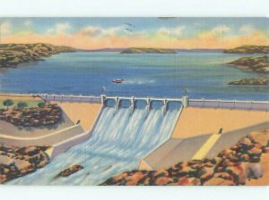 Pre-chrome DAM SCENE Conchas - Near Newkirk & Tucumcari New Mexico NM AF5830