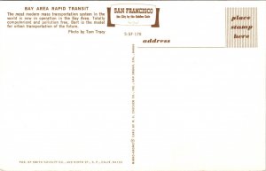 Bay Area Rapid Transit San Francisco California Subway Chrome Postcard 