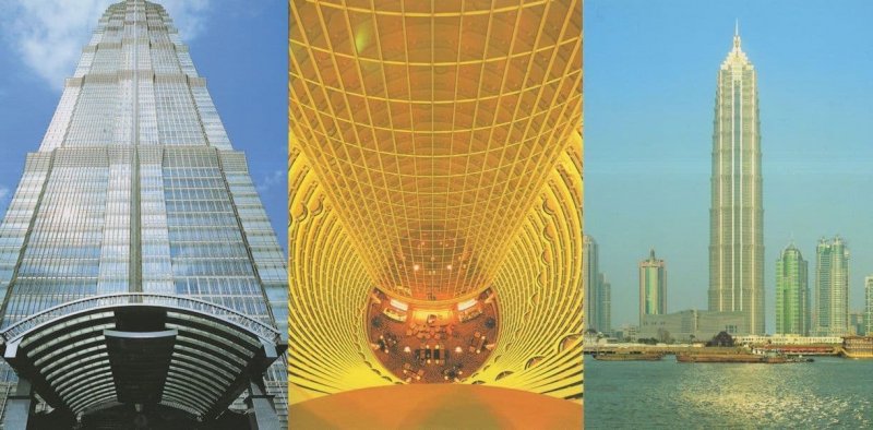 Jin Mao Tower China 3x Postcards incl Amazing Interior