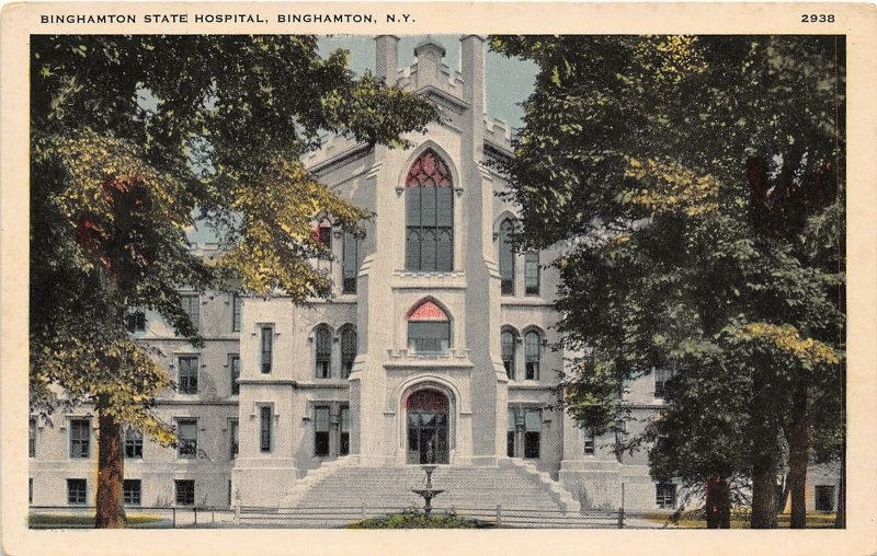 Insane Asylum Binghamton State Hospital New York 1930s postcard