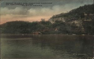 Austin Texas TX Deep Eddy and Camping Grounds Colorado River c1910 Postcard