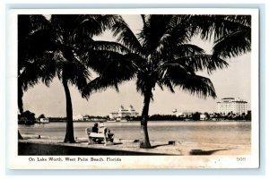 c1940's Lake Worth West Palm Beach Florida FL Vintage RPPC Photo Postcard 