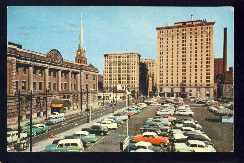 Louisville, Kentucky/KY Postcard, Walnut Street Looking East, Old Cars, 1957!