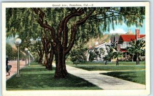 PASADENA, California  CA   GRAND AVENUE Street Scene  ca 1910s-20s   Postcard