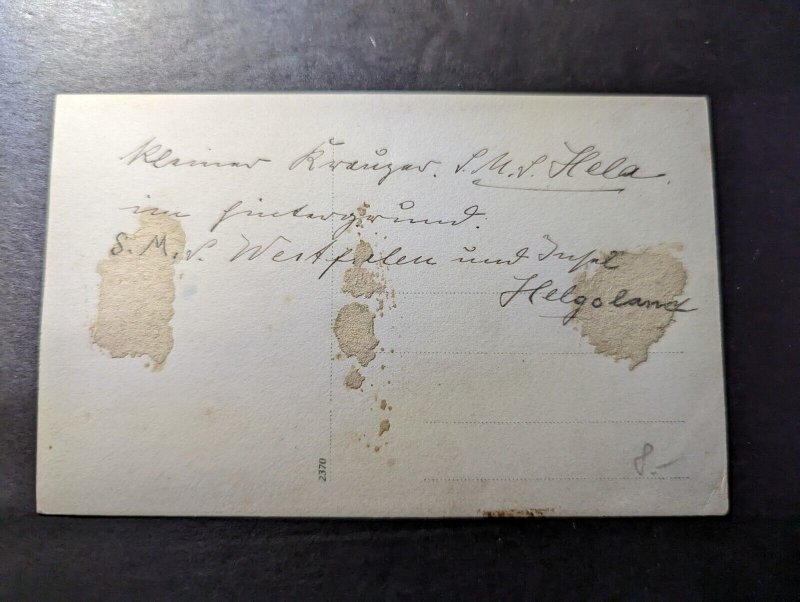 Mint Germany Ship Naval Postcard SMS Westfalen Helgoland