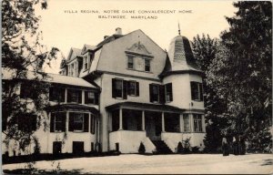 Villa Regina Notre Dame Convalescent Home Baltimore Maryland MD postcard 2