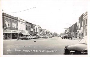 Concordio Kansas Street Scene Real Photo Vintage Postcard AA12042