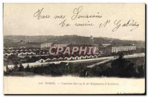 Postcard Old Barracks Army Barracks Nimes 19 and 38th regiments of & # 39arti...