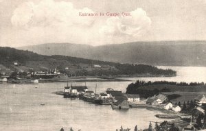 Vintage Postcard Entrance To Gaspe Québec Canada Dame E. L'Esperance