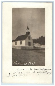 c1910's  Church Tadoussac Quebec Canada RPPC Photo Posted Antique Postcard