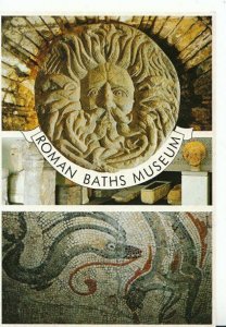 Museum Postcard - Roman Baths - Gorgon's Head - Roman Tomb Stones - Ref 18481A