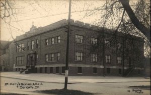 DeKalb Illinois IL St. Mary's School c1910 Real Photo Postcard HB BROOKS