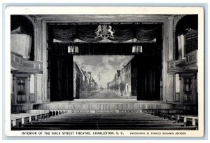 1961 Interior Dock Street Theater Curtain Charleston South Carolina SC Postcard
