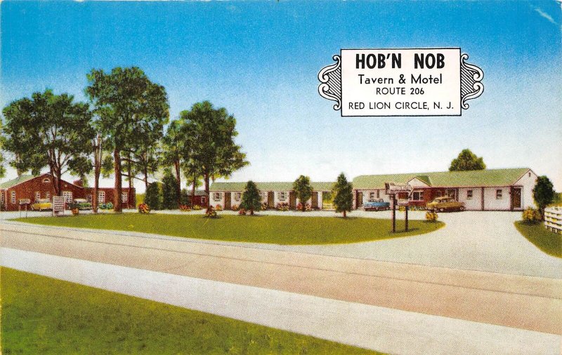 Red Lion Circle New Jersey Hob'N Nob Tavern & Motel, Photochrome PC U10294