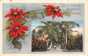 Florida Greetings Christmas Postage Date Used 