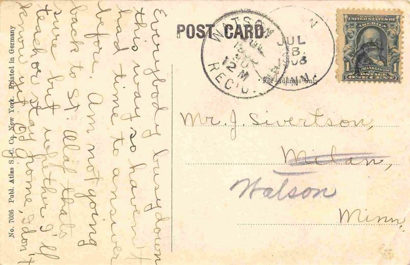 Lanesboro Panorama Minnesota 1908 postcard