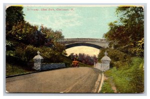 Bridge Over Driveway Eden Park Cincinnati Ohio OH UNP Unused DB Postcard V19
