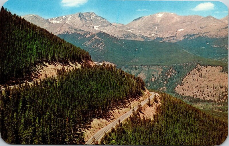 Mummy Range Switchbacks Trail Ridge Rd Rocky Mountain National Park CO Postcard 