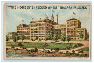 The Home Of Shredded Wheat Building Car Niagara Falls New York NY Postcard