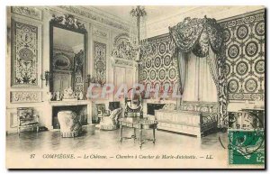 Old Postcard Compiegne Chateau Chamber Sunset Marie Antoinette