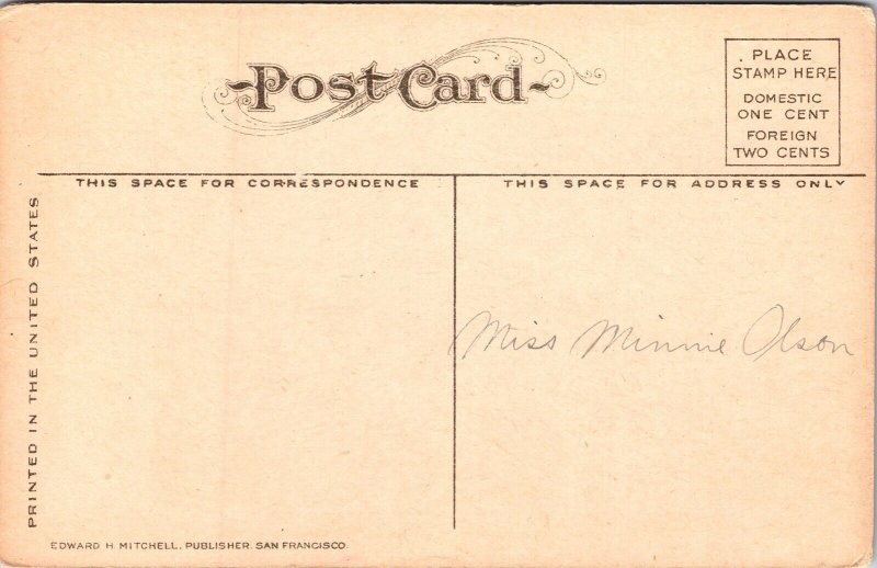 Lands End Overlooking Golden Gate Lighthouse US Cruiser CA Antique Postcard DB 