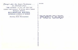 Postcard HOTEL SCENE Chicago Illinois IL AS6128