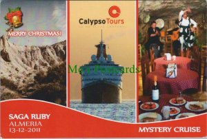 Shipping Postcard - Calypso Tours, Mystery Cruise, Saga Ruby Almeria  RR12273