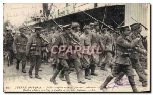 Postcard Old English Army Soldiers escorting several German prisoners