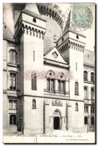 Old Postcard Angouleme The Hotel de Ville The Court
