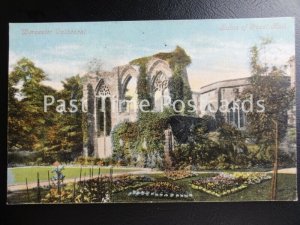 c1908 - Worcester Cathedral, Ruins of Guest Hall