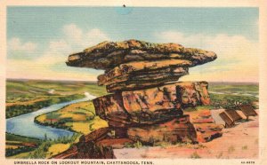Vintage Postcard Umbrella Rock Formation Lookout Mountain Chattanooga Tennessee