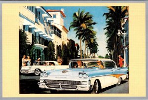 Ford Advertising~Touring America  50'S CARS~Snowbird Honeymoon 1990 4X6 Postcard