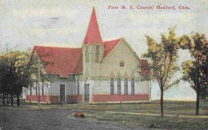 First M E Church Medford Oklahoma 1910c postcard