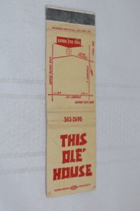 This Ole House San Luis Obispo CA 20 Strike Matchbook Cover