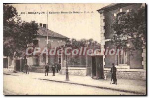 Postcard Old Barracks Besancon Brown