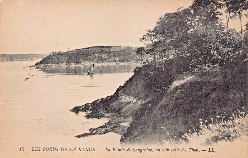 LES BORDS DE LA RANCE FRANCE~LA POINTE de LANGROLAY~PHOTO POSTCARD