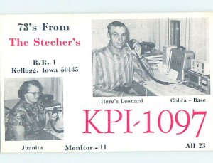 Pre-1980 RADIO CARD - Kellogg - Near Des Moines & Marshalltown & Ames IA AH2016