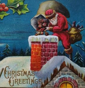 Vintage Santa Claus Christmas Postcard Santway Series 101 Embossed Erie Pa 1910