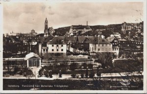 Sweden Gothenburg Göteburg Panorama Fran Botaniska Tradgarden Vintage RPPC C214