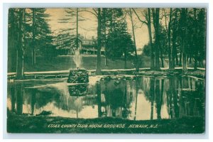 Essex County Club House Grounds Fountain Scene Newark New Jersey NJ Postcard 