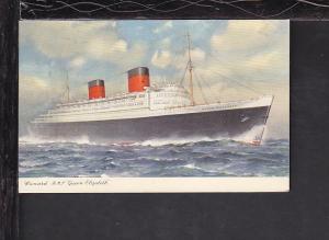 RMS Queen Elizabeth,Cunard Line Postcard 