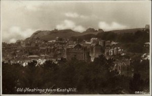 Old Hastings from East Hill Sussex Real Photo Vintage Postcard