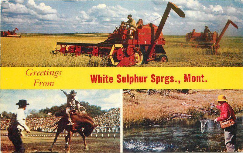 Multi Horse fishing Tractor 1950s White Sulphur Springs Montana Roberts 10887