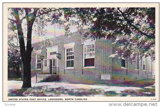 Post Office , LOUISBURG , North Carolina , 1930s