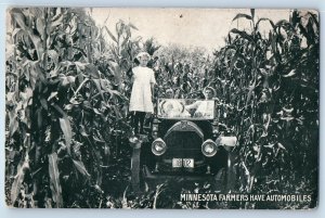 Deer River Minnesota MN Postcard Minnesota Farmers Have Automobiles 1912 Antique