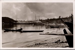 Indonesia Stoomvaart Maatschapij Nederlands Sabang Ship Vintage RPPC C016